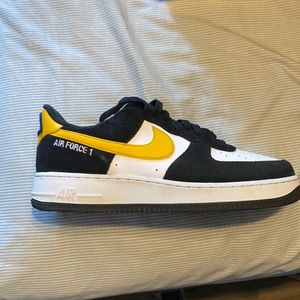 Nike air forces athletic club black and white